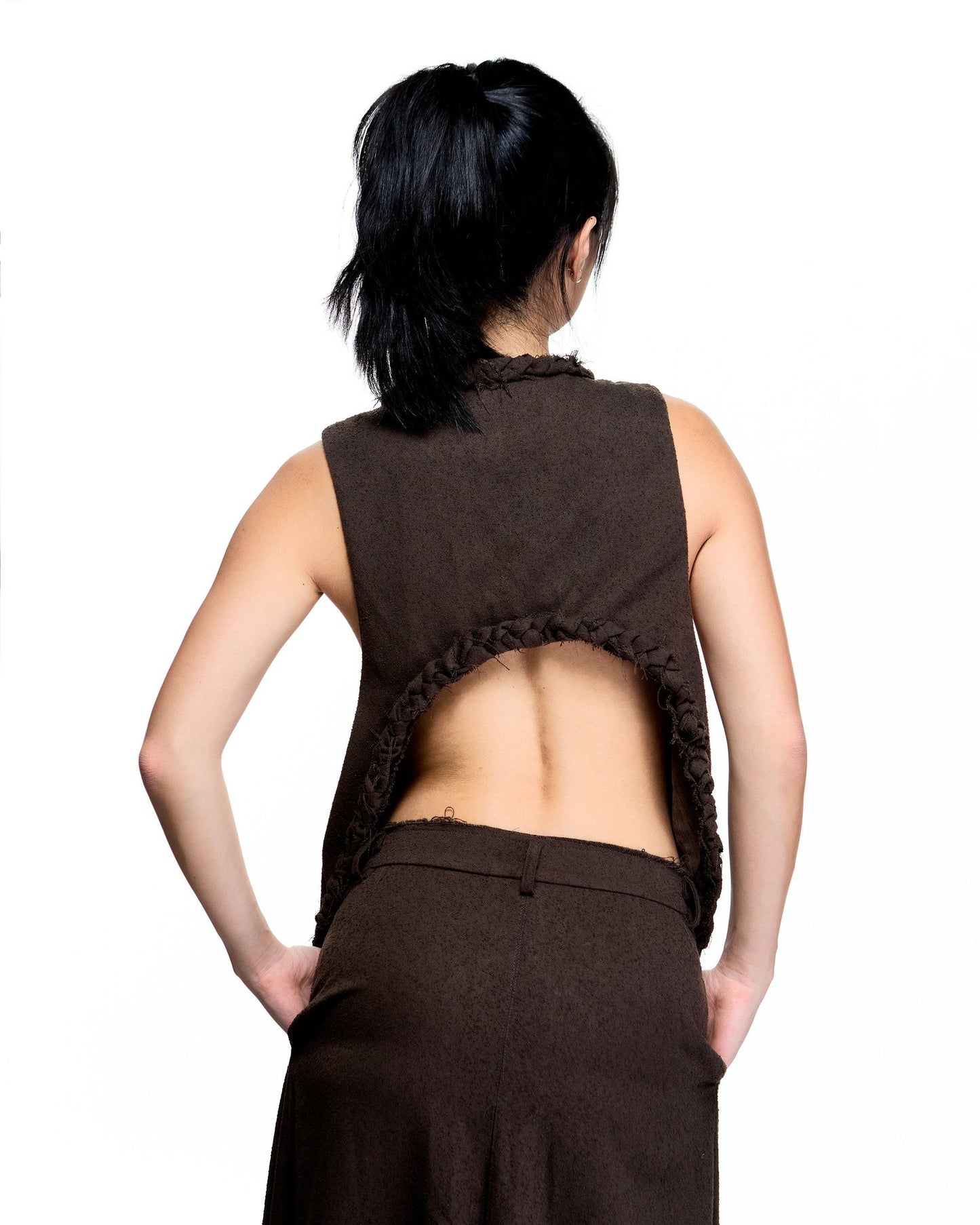 BOUCLE BRAIDED VEST