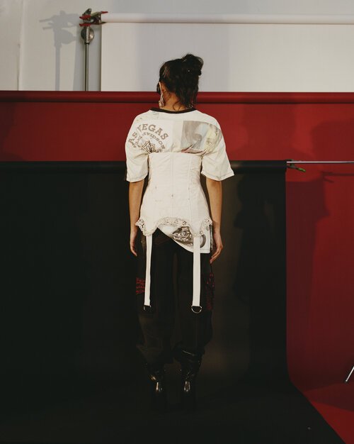 EMBROIDERED DENIM CARGO PANT - MULTIPLE COLORS