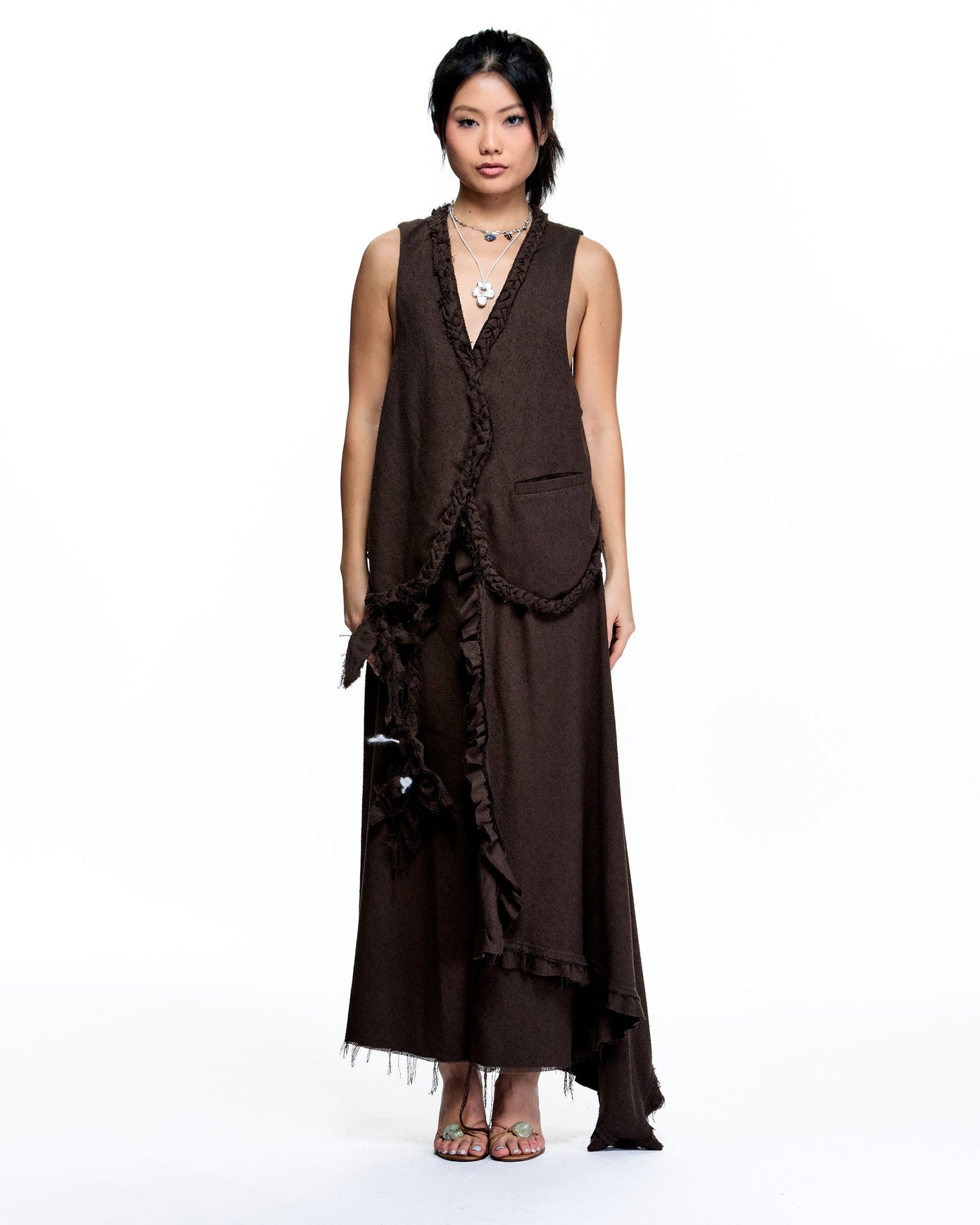 BOUCLE BRAIDED VEST