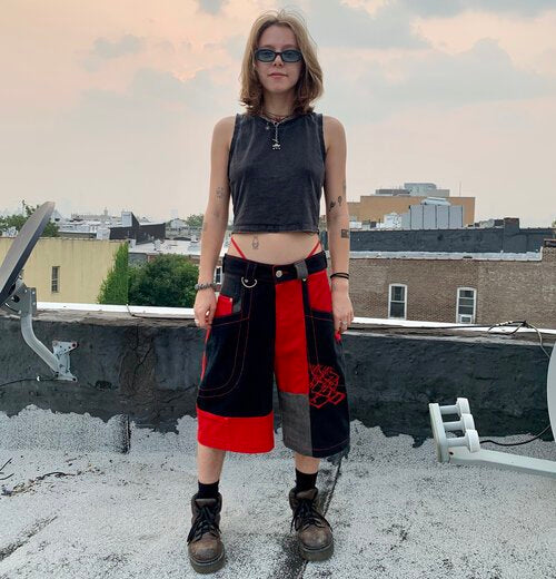CHAIN EMBROIDERED SHORTS - MULTIPLE COLORS