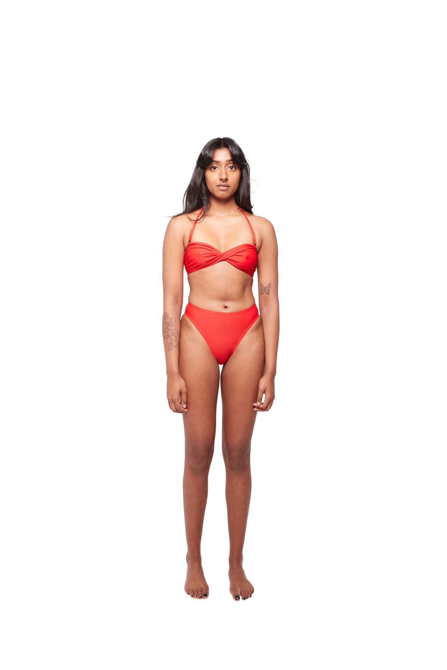 HA 002 - TWISTED BIKINI TOP - REDCOAT