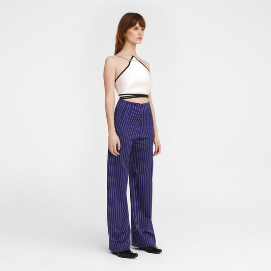 SEAMLESS PANTS PURPLE PINSTRIPES