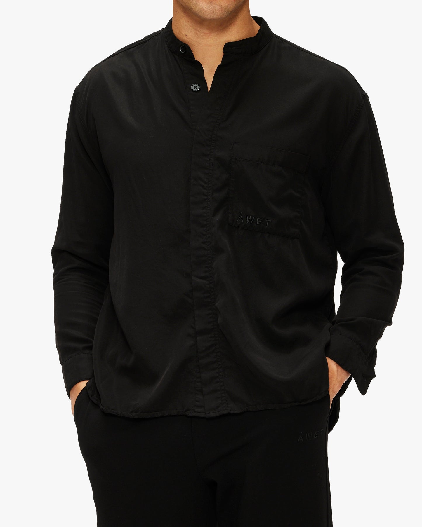 Hewett Banded Collar Shirt