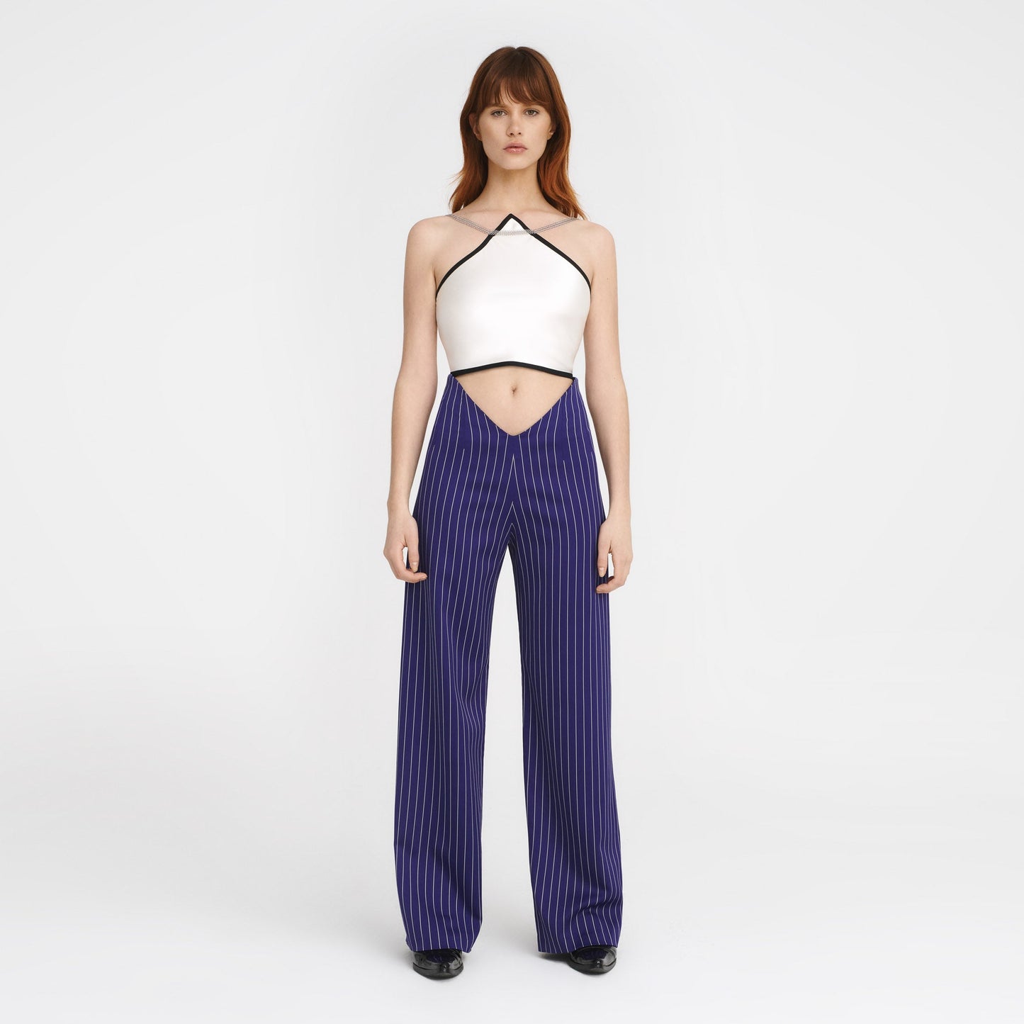 SEAMLESS PANTS PURPLE PINSTRIPES