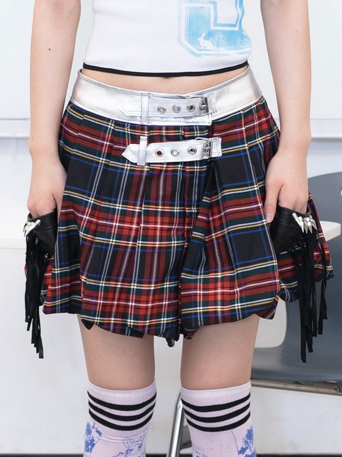 Plaid Bubble Kilt