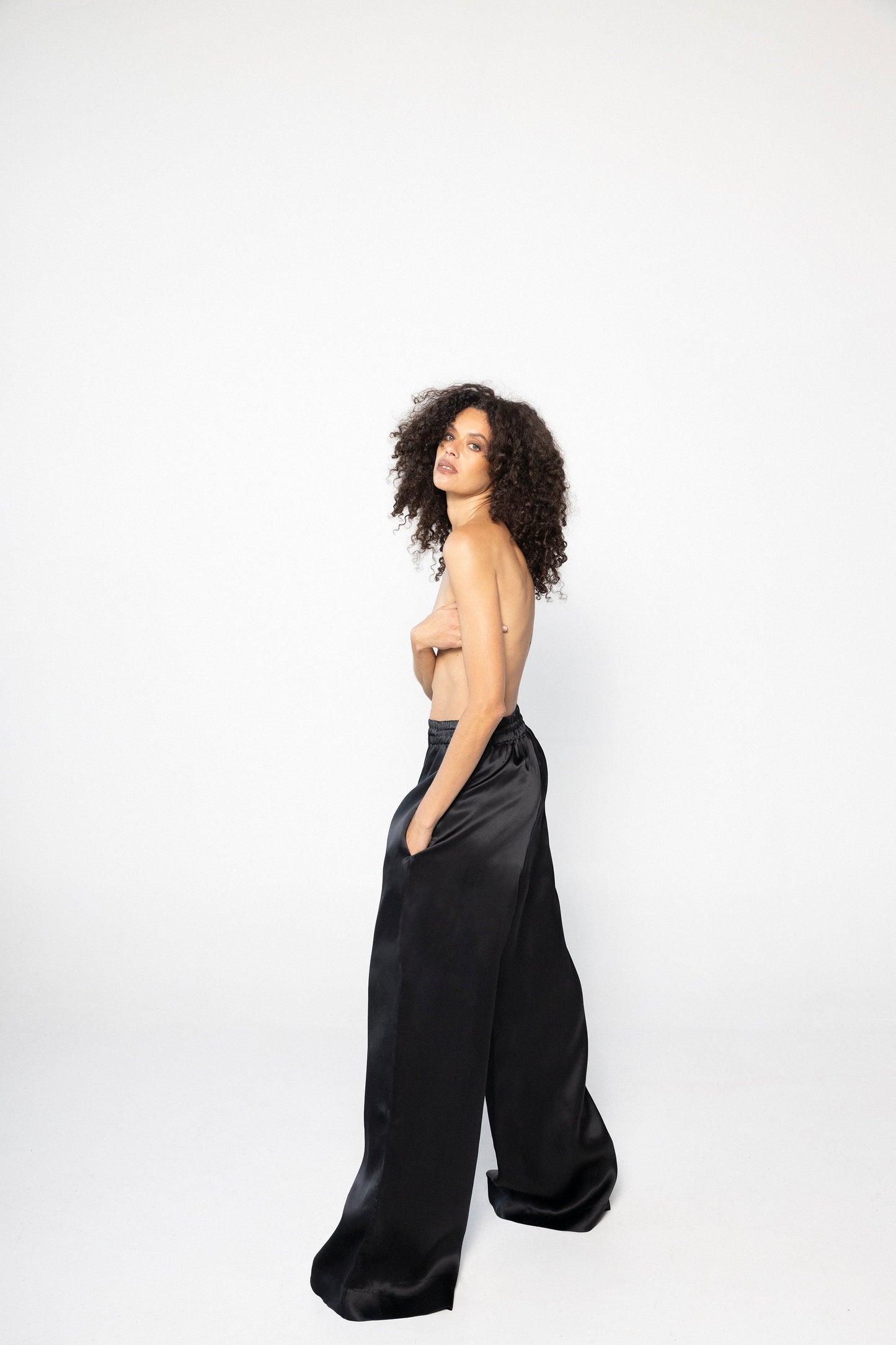 Closr x Armande Satin Organza Pajama Trouser