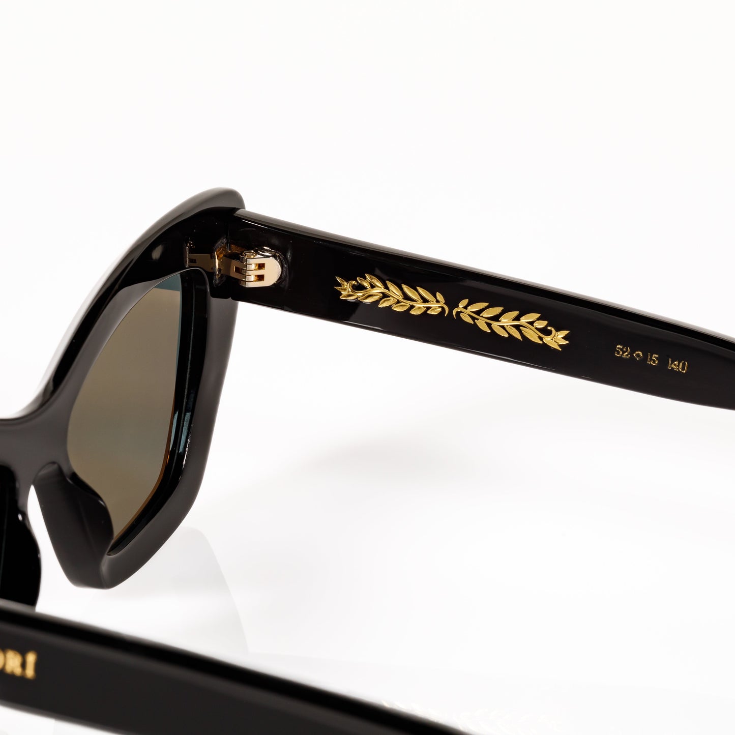 Cat-Eye Sunglasses in Black, Black Lenses