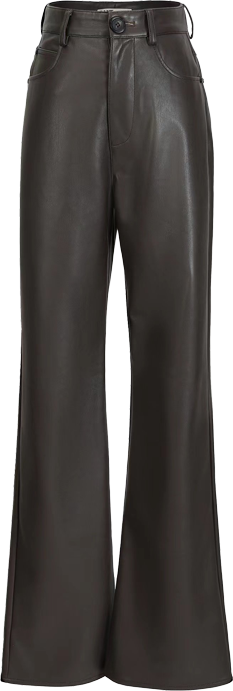 Protein Leather Tailored Straight Pants in OXBLOOD