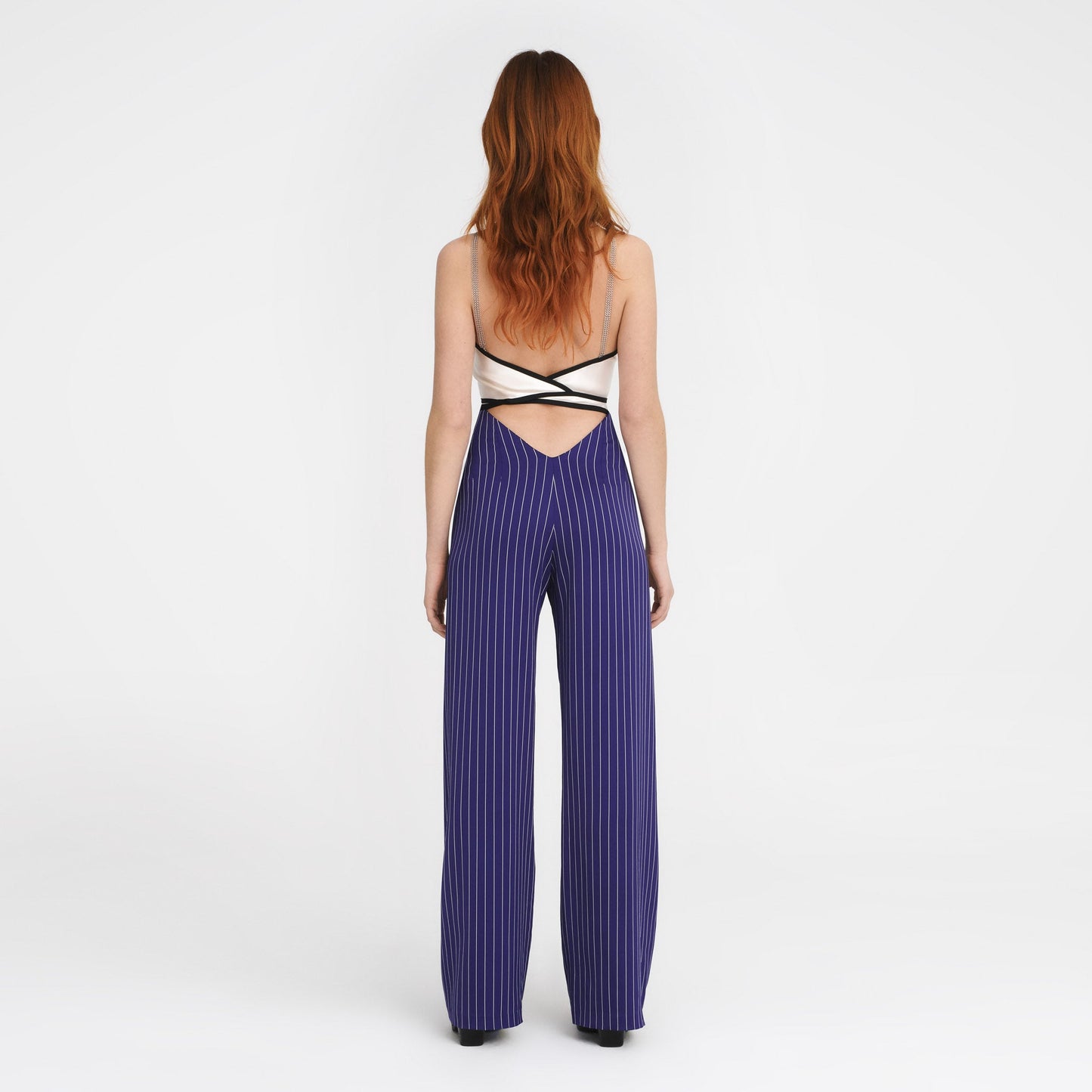 SEAMLESS PANTS PURPLE PINSTRIPES