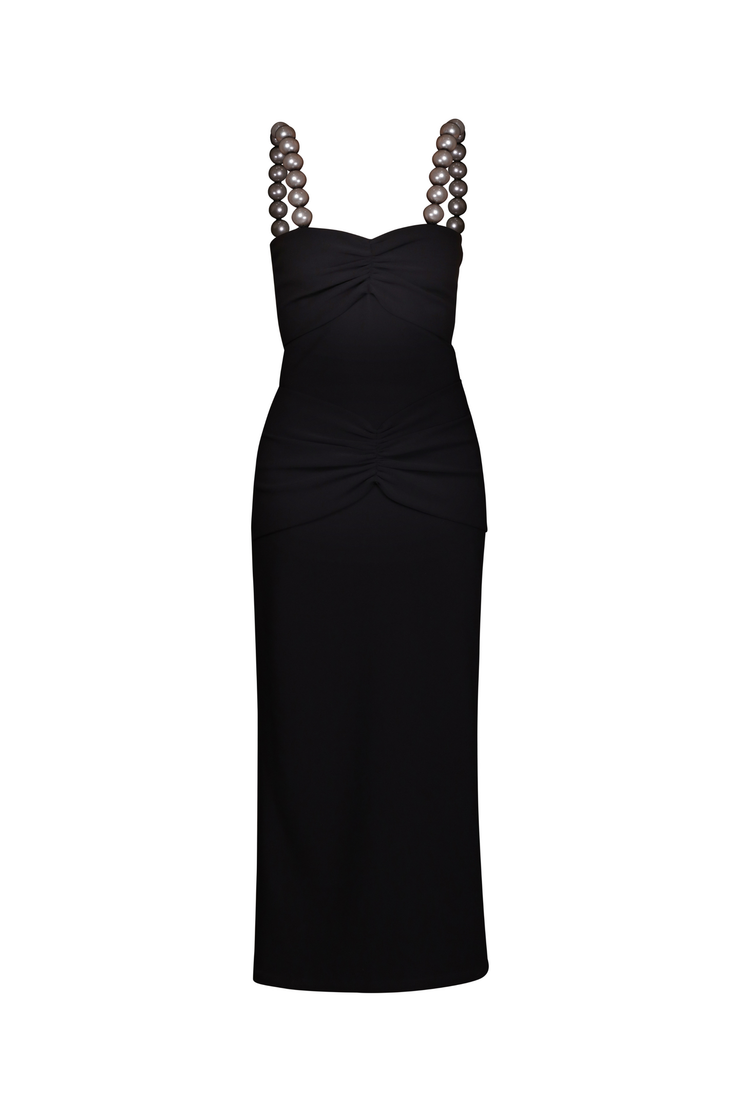 Ember Pearl Midi Dress Black