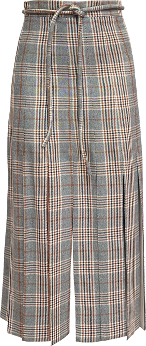 FLORA SKIRT IN GREY PLAID