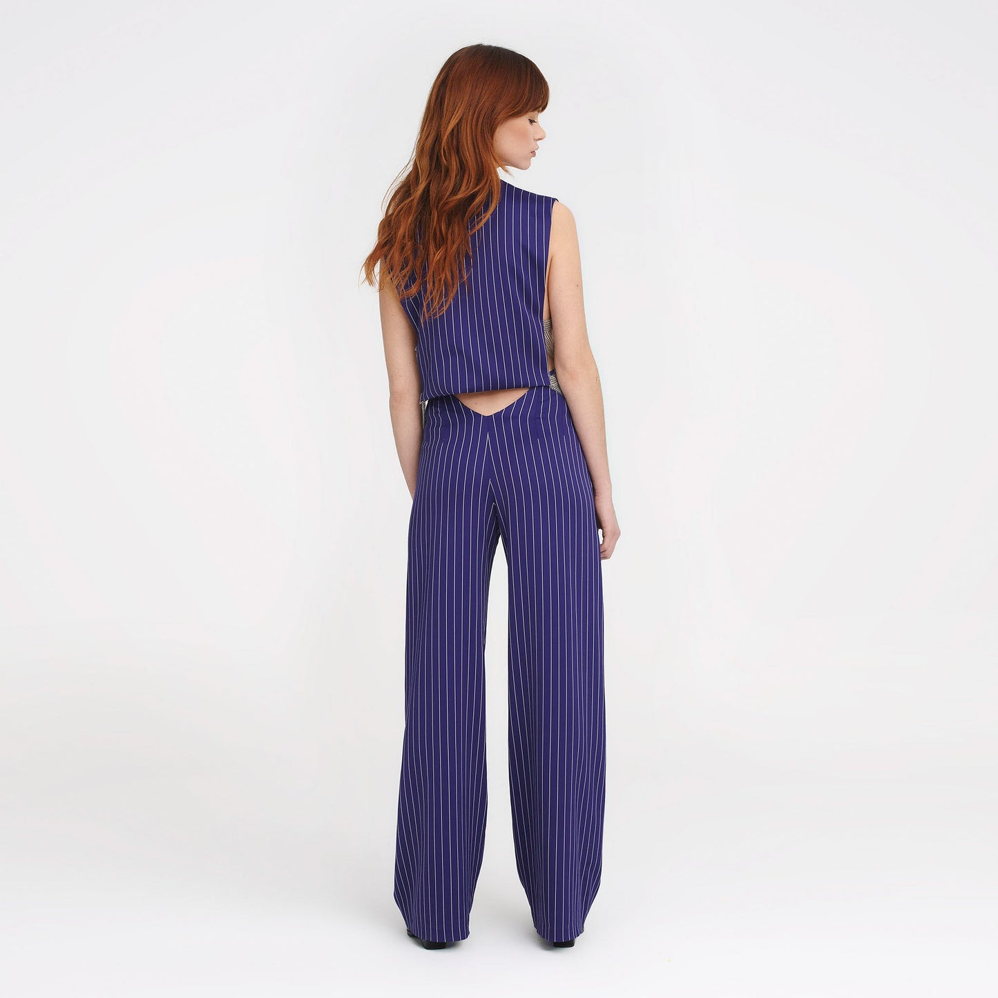 SEAMLESS PANTS PURPLE PINSTRIPES