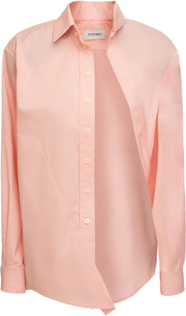 PINK COTTON ASYMMETRICAL SHIRT