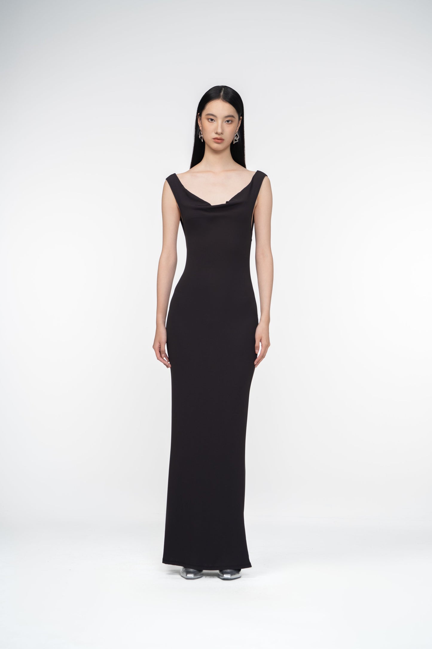 FIR© Maxi Dress with Back Tie in Black