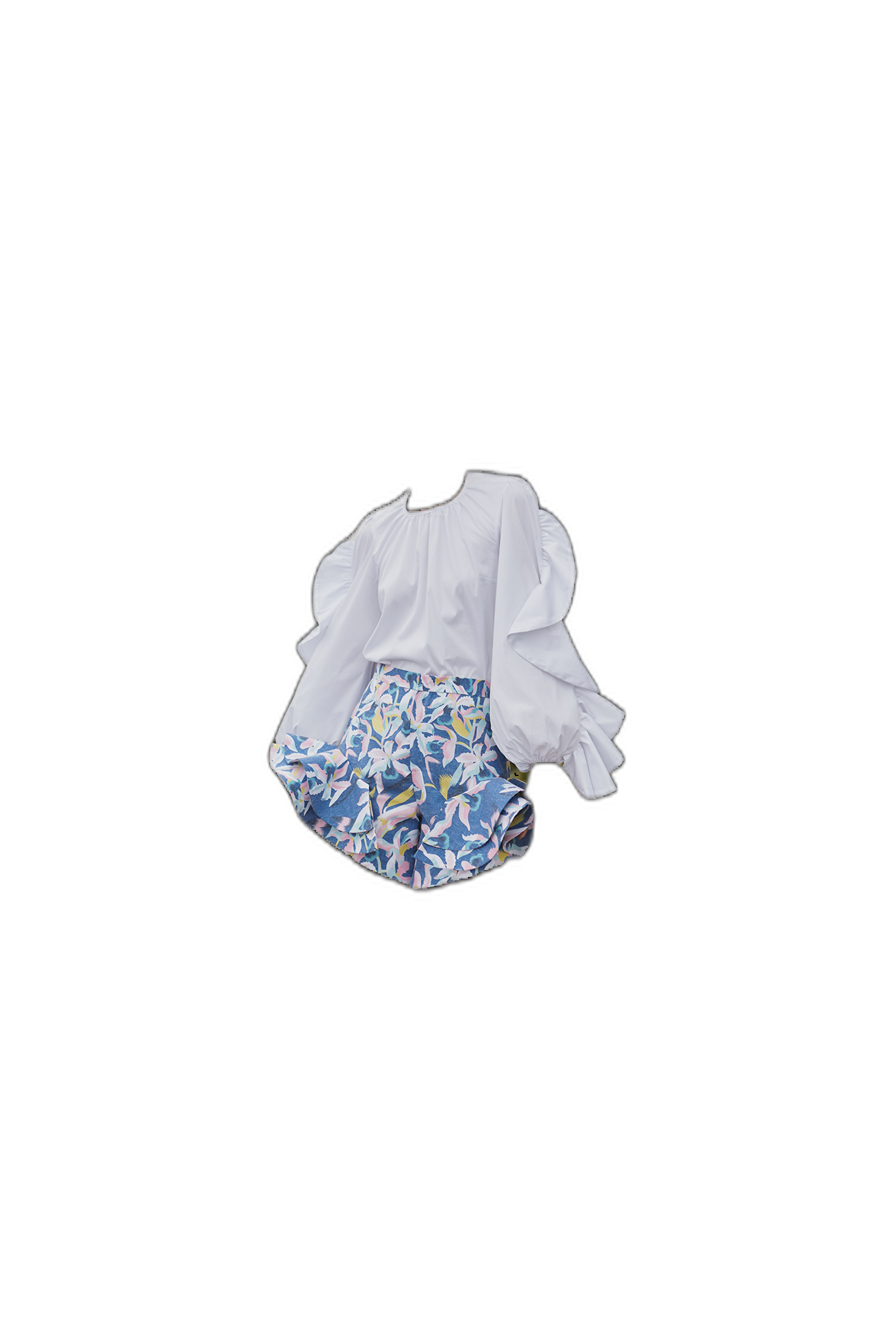 COLIBRI SHORTS IN ORQUIDEA AZUL PRINT