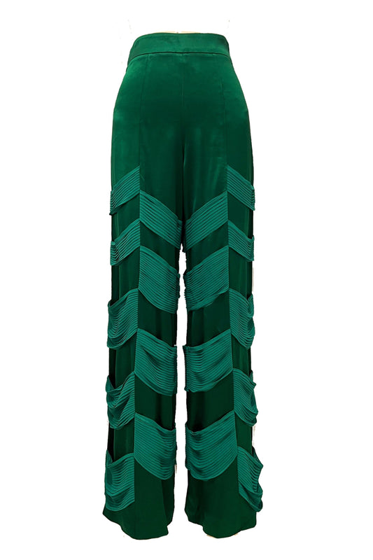 Closr x Joya Ma Matrix Pants in Emerald Green