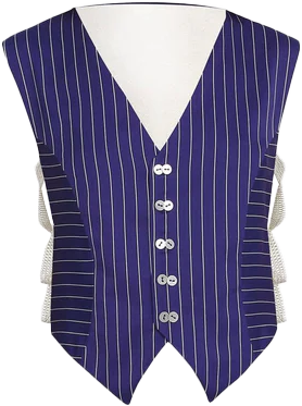 THE VEST PURPLE PINSTRIPES