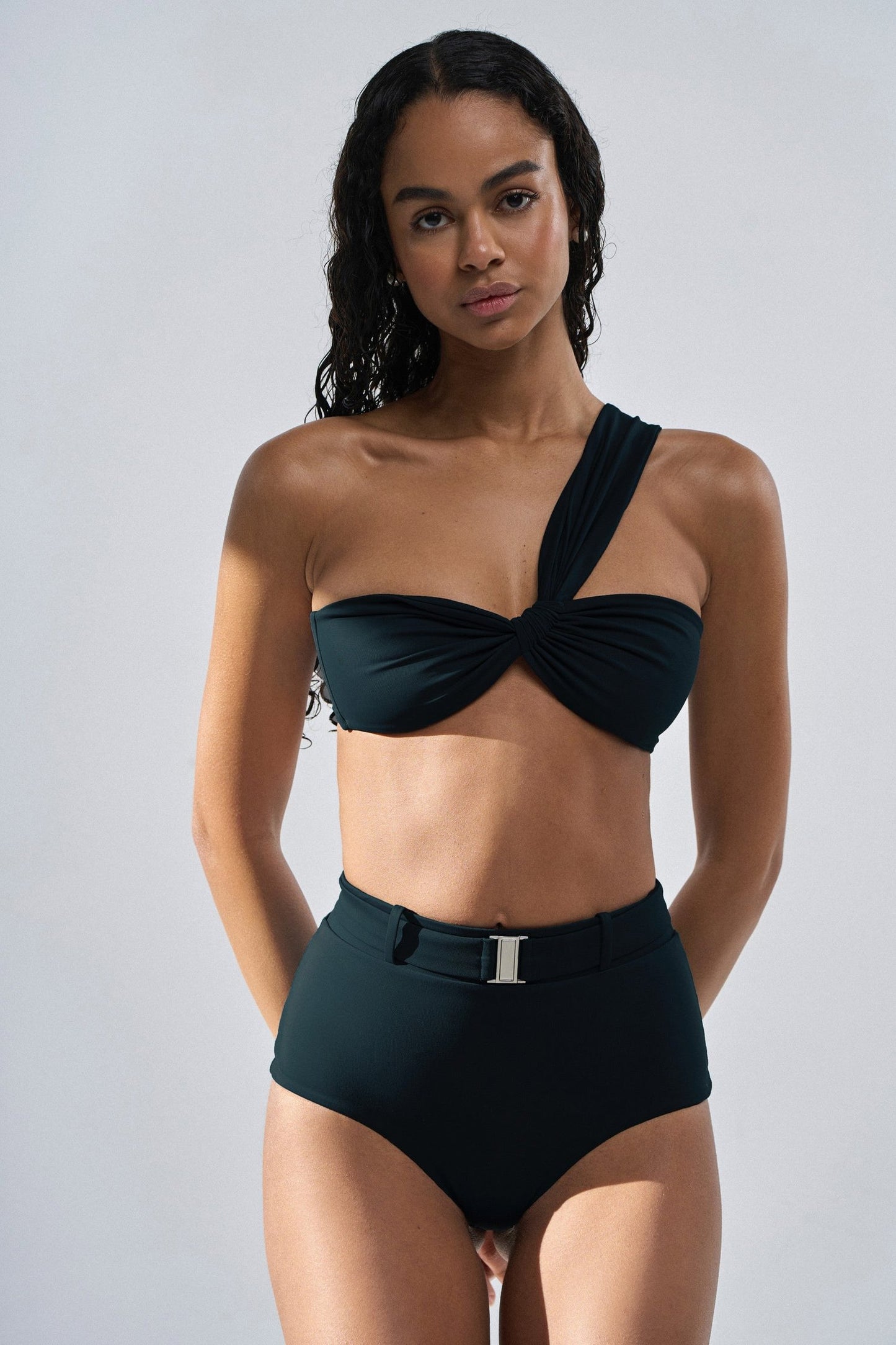 Onyx High Waist Belted Bottom