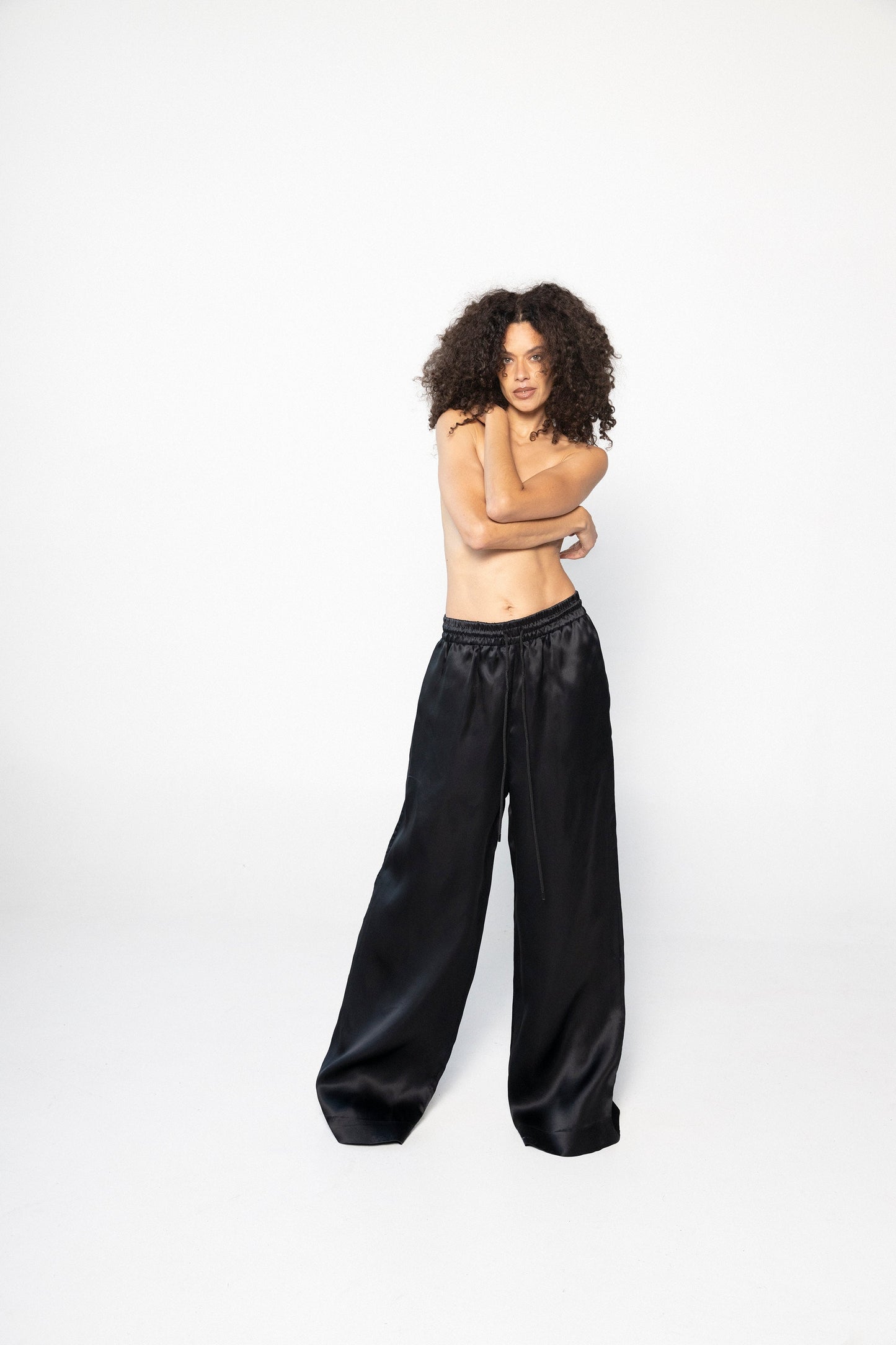 Closr x Armande Satin Organza Pajama Trouser