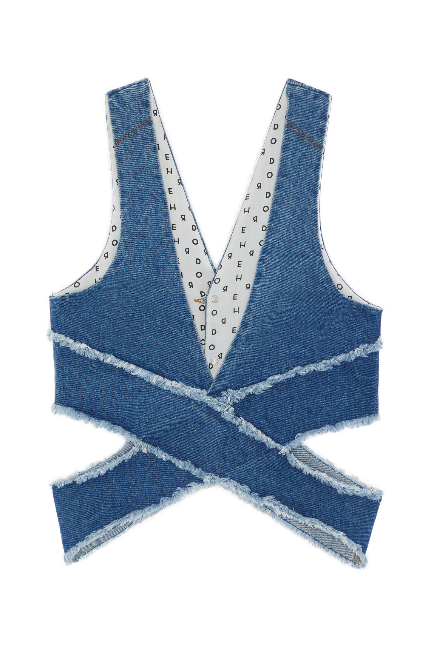 Closr x Horde Studio - Gabrit Cut-Out Blue Denim Vest