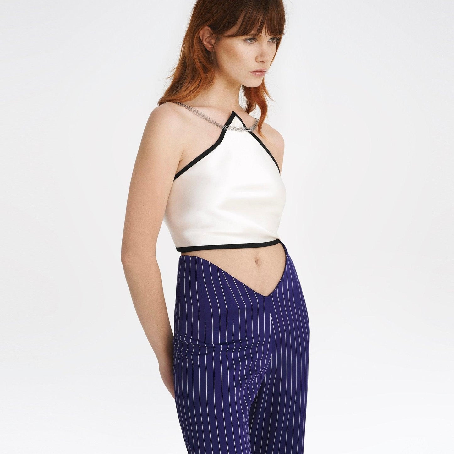 SEAMLESS PANTS PURPLE PINSTRIPES