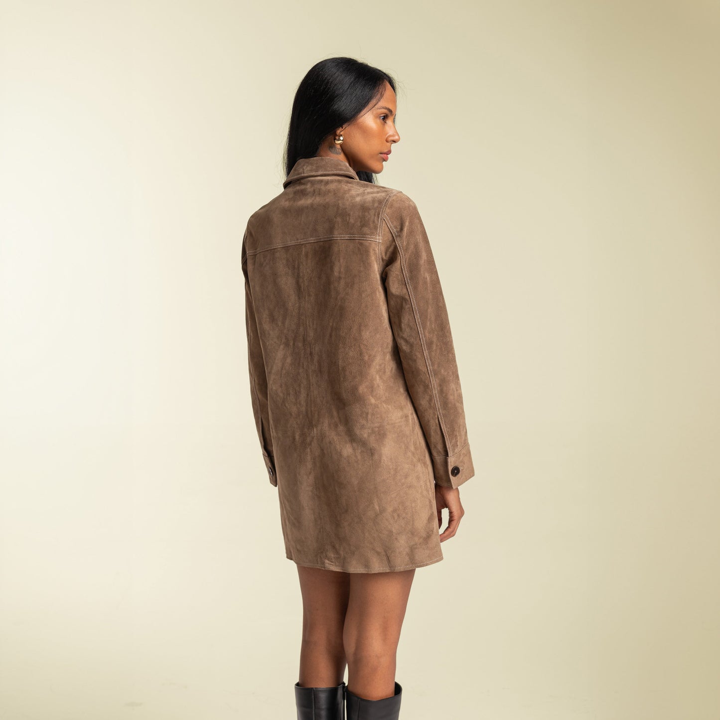 Ife Suede Jacket Dress