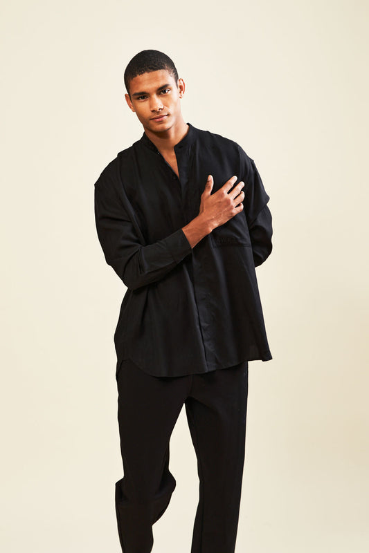 Hewett Banded Collar Shirt