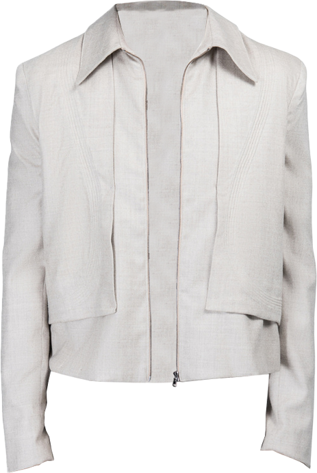 Piped Suit Jacket