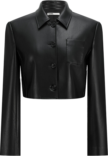 BioLeather Cropped Tailored Leather Jacket