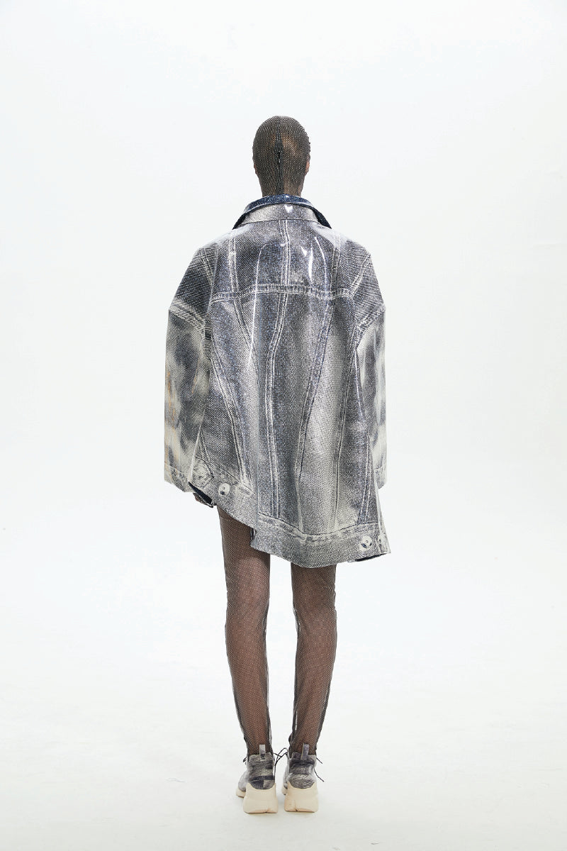 Closr x Ziqi Xing Oversized Repeated Denim Illusion Jacket