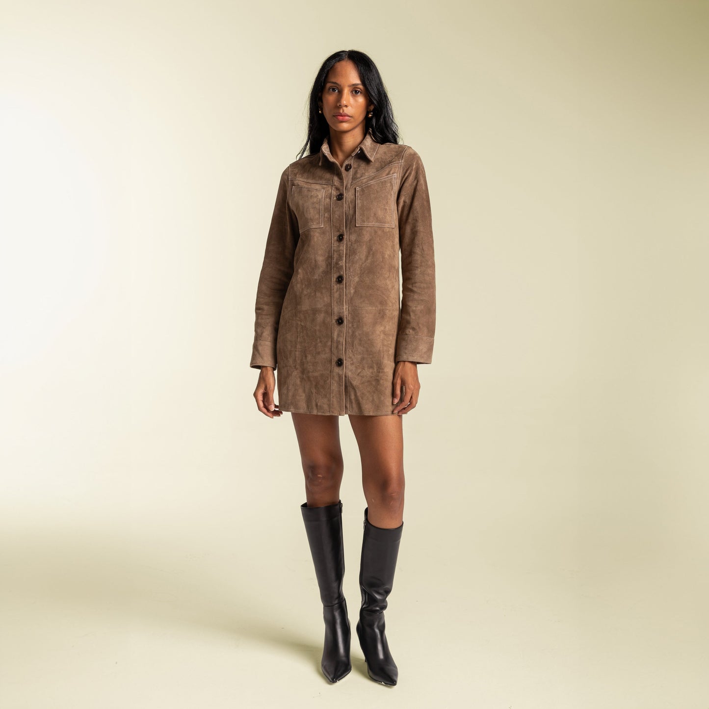 Ife Suede Jacket Dress