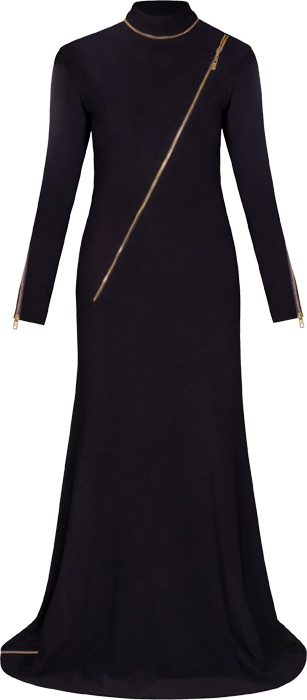 Rina Black Long Sleeve Dress