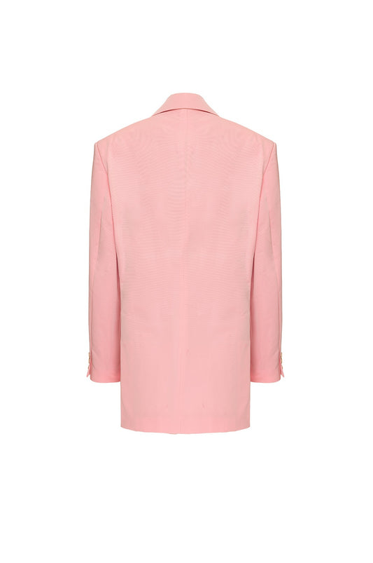 PINK VISCOSE ASYMMETRICAL JACKET