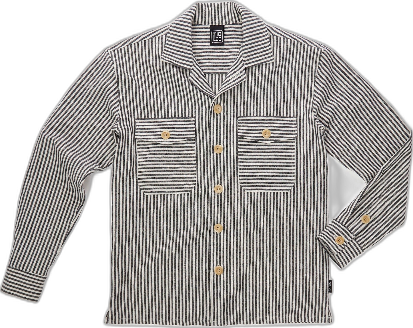 The Rockaway Overshirt in Striped Hemp