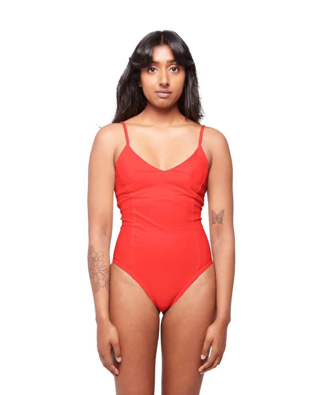 HA 003 - V-NECK BODYSUIT- REDCOAT