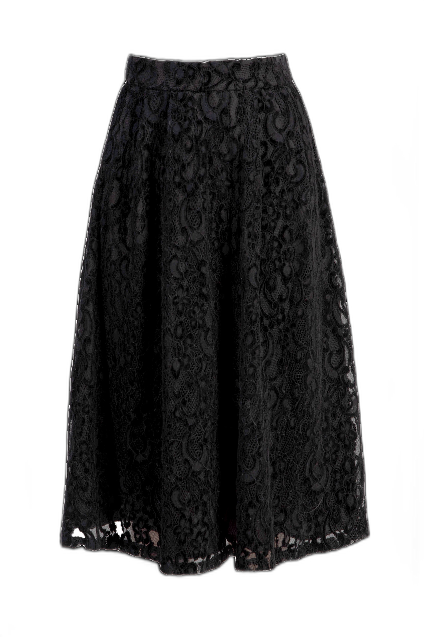 Closr x Joya Ma Black Lace Midi Skirt