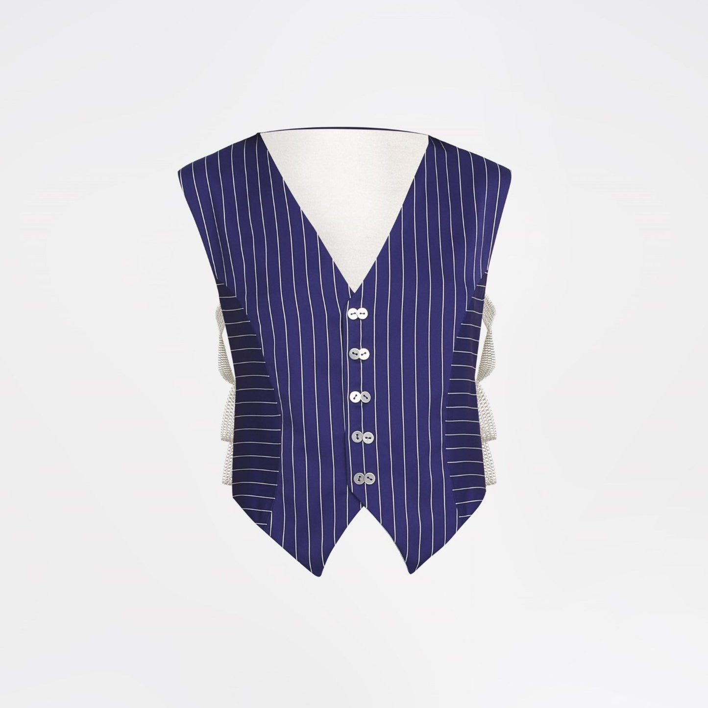 THE VEST PURPLE PINSTRIPES