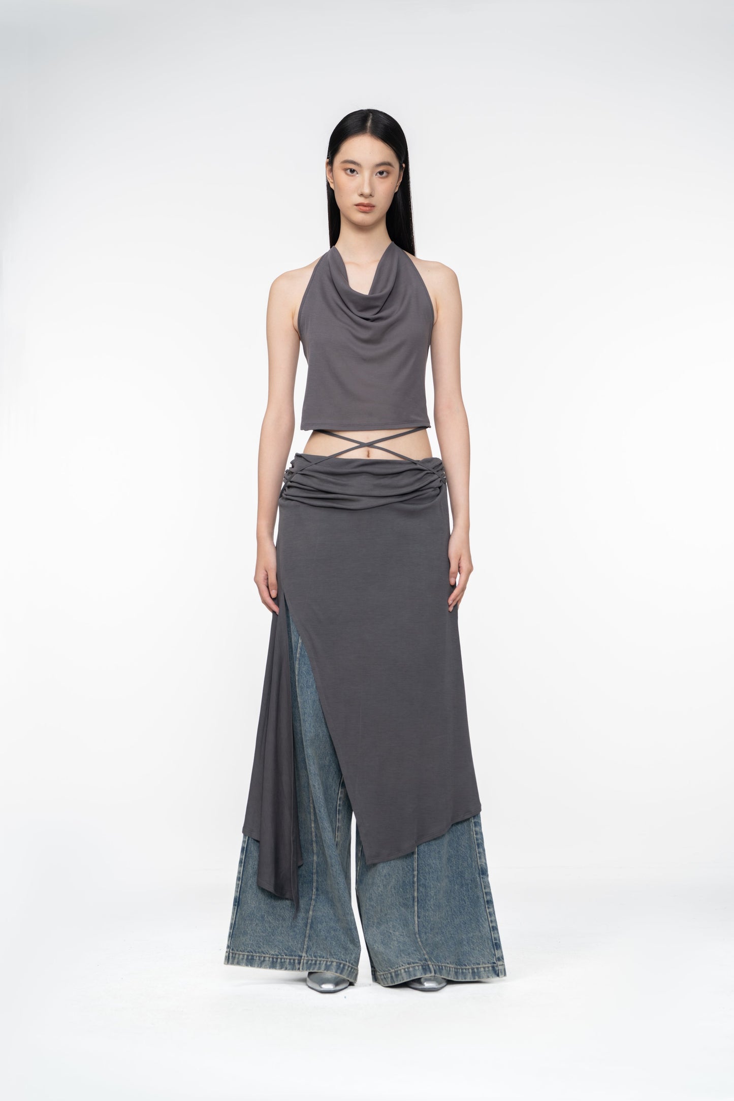 SEACELL© Two Way Halter Top in Grey