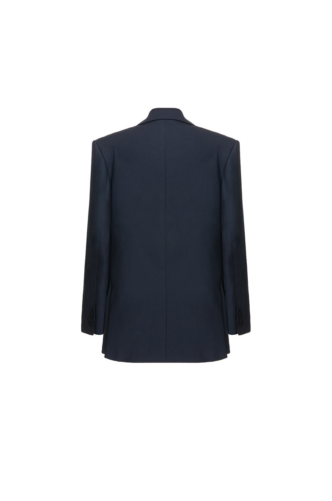 DARK BLUE WOOL SIGNATURE JACKET