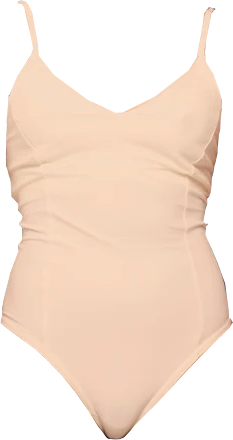 HA 003 - V-NECK BODYSUIT - CAMEL