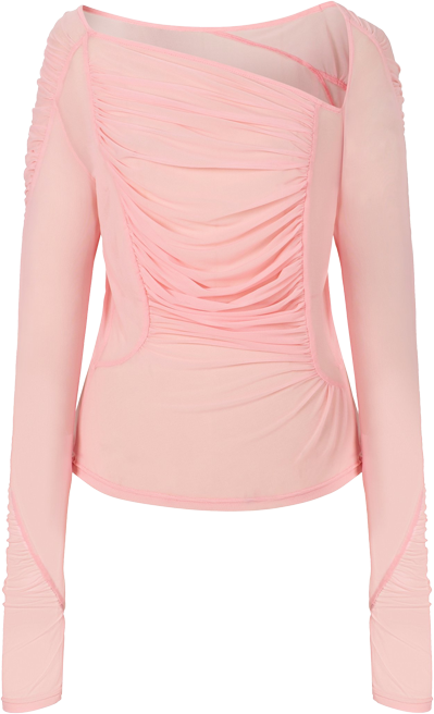 Shirred Panel Top - PINK